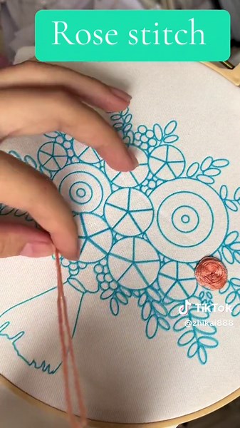 Rose Stitch Embroidery for Beginners - Easy DIY Guide