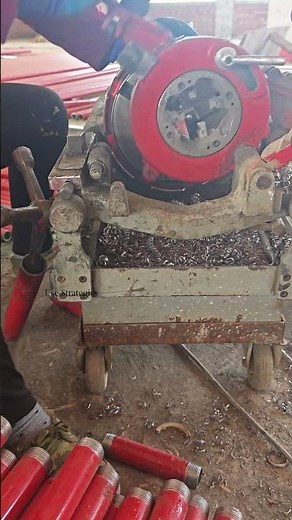 The process of threading fire pipes