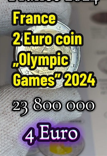 #creatorsearchinsights France 🇫🇷, 2 Euro coin “Olympic Games” 2024. The design of the French 2-euro coin