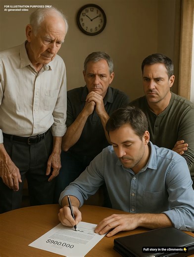 My Father Handed Us a $900,000 Promissory Note—When My Brothers Refused, I Chose to Take It. A Year Later, What Dad Revealed Changed Everything The day my father came home from the hospital, he placed a single sheet of paper on the table. It wasn’t a letter. It wasn’t a prescription. It was a promissory note for $900,000, signed by him as the debtor. My two older brothers and I stared at it in shock. The eldest quickly shook his head, saying all his money was tied up in his children’s college tu