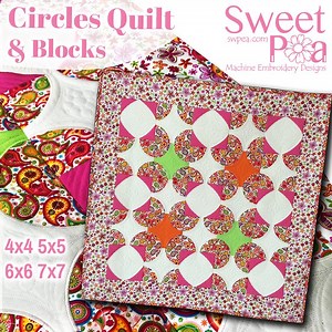Circles Quilt and Blocks 4x4 5x5 6x6 7x7