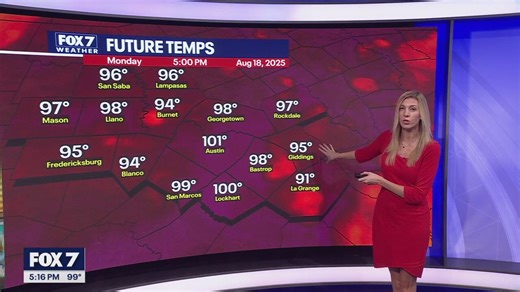 Austin weather: August 17 evening forecast