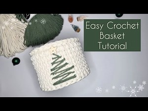 Easy Holiday Crochet Basket Tutorial – Perfect for Beginners, using Bobbiny’s Braided Cord