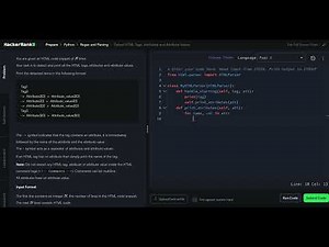 Hackerrank Python Solution #13 Regex and Parsing - Detect HTML Tags, Attributes and Attribute Values