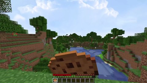 Minecraft, but eating spawns structures
