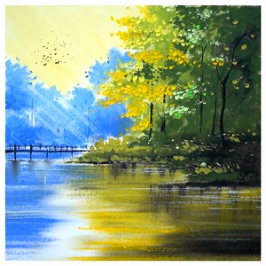 40K views · 6.2K reactions | Morning in forest- easy oil pastel landscape drawing tutorial | Morning Drizzle | Facebook