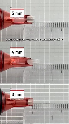Tattoo stroke comparison test Same fake skin same needle but 3mm 4mm 5mm stroke length Which one gives the cleanest line Some say shorter stroke ✅🔥 #tattoo #fblifestyle #tutorial | Jonas Delacruz