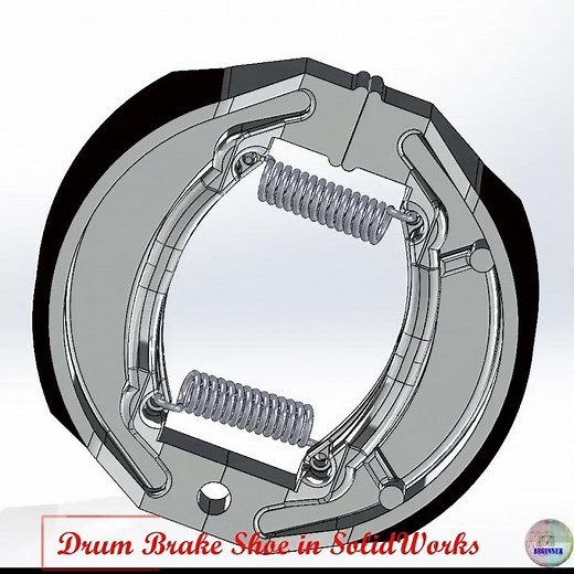 Brake Shoe Design in SolidWorks | 30-Second Trailer | Learn 3D Modeling | Shorts #shorts