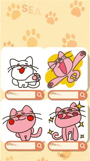 New iMessage Stickers – Chewy cat series #emoji #cat #imessage