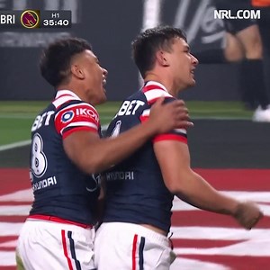 A gift for Joey Manu! 🎁 #NRLRoostersBroncos #NRLVegas | NRL