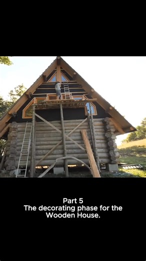 Part 5 The decorating phase for the Wooden House #bushcraft #survival #loghouse #logcabin #building | Catherine Pope