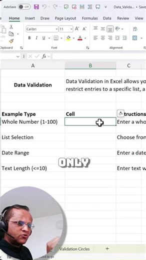 Mastering Data Validation in Excel: Set Rules for Whole Numbers only! #shorts