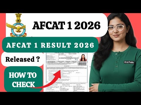 afcat 1 result 2026 | air force common admission test result 2026