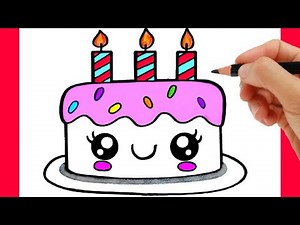 How to Draw a Birthday Cake 🎂 | Easy Drawing Tutorial for Kids & Beginners