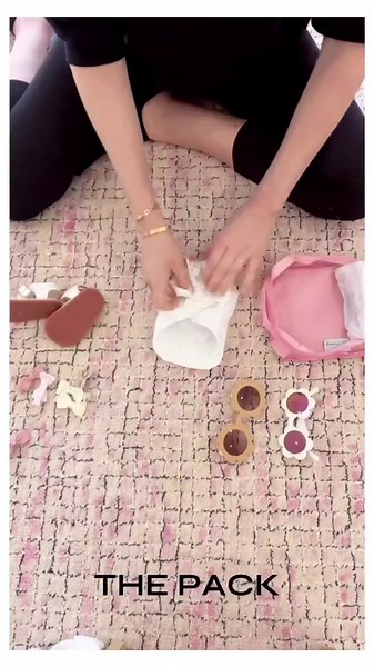 Small Clear Travel Packing Cube/See Through PVC Plastic Pouch for Carry On Suitcase, Backpack or Diaper Bag/Transparent Multipurpose Accessories, Makeup & Underwear Organizer w/Handle (Rose)