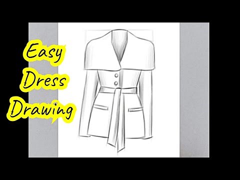 How to draw Girl Fashion Dress SIMPLE | Fashion Sketching Easy | How to draw Clothes Step by Step