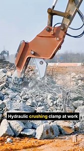 Powerful excavator at a demolition site using a hydraulic crushing clamp with magnetic suction dual-use. Watch concrete being crushed, steel separated, and scrap metal recovered efficiently. Heavy machinery, smart recycling, and serious power in action. #Excavator #DemolitionSite #HydraulicClamp #CrushingClamp #MagneticSuction #ScrapSteel #SteelRecovery #MetalRecycling #ScrapYard #HeavyMachinery #ConstructionDemolition #IndustrialEquipment #RecyclingIndustry #ScrapMetal #ExcavatorWork #Hydraulic
