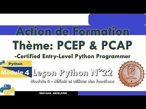 leçon python N°22 Module 4 définir et utiliser des fonctions