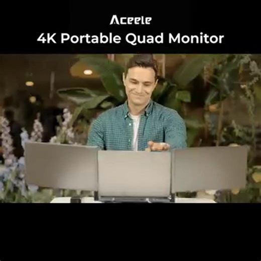 💻Aceele® World First 4K Smart Portable Quad Monitor 👉 Seamless connectivity with all devices 👉 Four-button smart control for efficient workflows 👉 4K ultra-high-definition resolution experience 👉 Flexible adjustment for diverse scenarios 👉 Foldable and portable—simply carry it with your laptop bag 💝Join Aceele's official VIP now to instantly receive a $50 no-minimum-purchase coupon, valid anytime. | Aceele shop