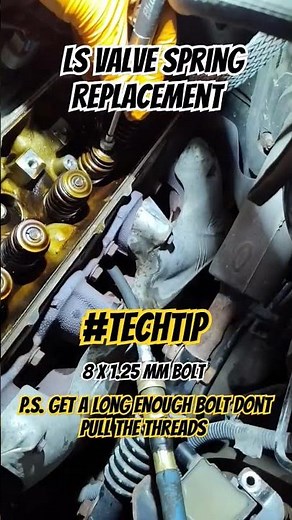 GM LS valve spring replacement on car! #wow #techtips #mechanic #diy #automobile #gm # lsswap #junk
