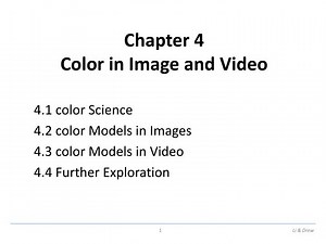Chapter 4 Color in Image and Video - SlideServe