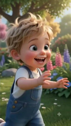 Toddlers Chasing Butterflies 🦋 | Cute Kids Nature Adventure #kidscartoon #cuteanimation#shorts