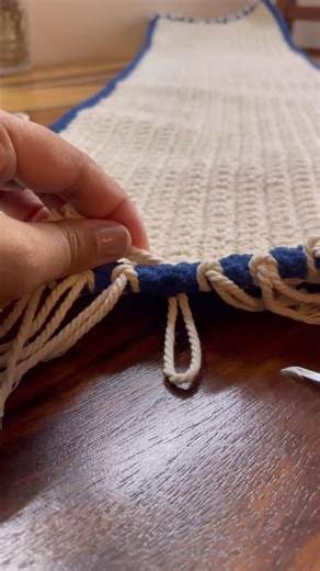 Aayushi | Crochet table runner with Macrame yarn #crochet #macrame #diy #tablerunner #art | Instagram