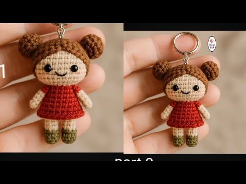 ,🌟crochat keychain doll 🪆 for biginners crochet idieas part (2)@seven star wool 🌻
