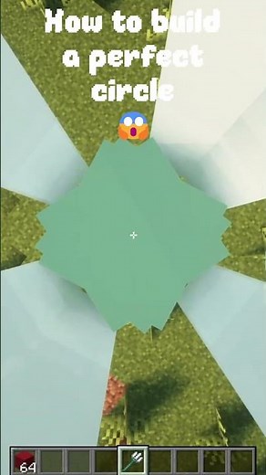 How to build a perfect circle in minecraft 😱