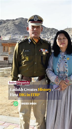From the mountains of Ladakh to the rank of DIG 🇮🇳 Commandant Tashi Namgyal has made history by becoming the first officer from Ladakh to be promoted as Deputy Inspector General (DIG) in the ITBP @itbp_official An international archer, a disciplined officer and a true son of the soil, his journey reflects courage, resilience and quiet determination shaped by the harsh yet beautiful land of Ladakh. This is not just a personal milestone — it is a moment of pride for every Ladakhi, and a reminder