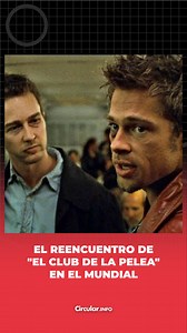 Brad Pitt y Edward Norton juntos en el partido Estados Unidos vs Turquía