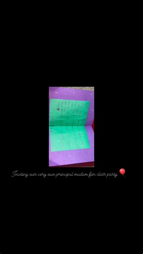 Inviting our honorable Principal to our class party — your presence will brighten our day. | Luminous Ideal school and college