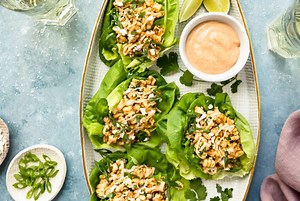 Mexican Chicken & Corn Lettuce Wraps