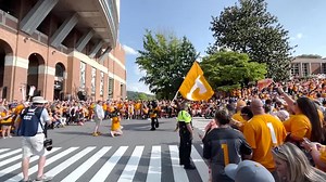 See the Vol Walk before Tennessee's home football game against Akron