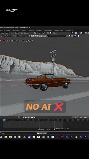 Creating a 3D Desert Car Scene in Blender | NO AI ❌🚗