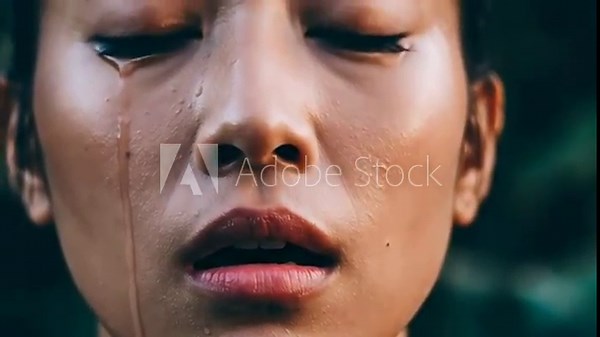 Expressive Close-Ups of an Asian Woman Crying: Conveying Emotion and Vulnerability in High Quality