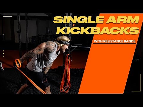 Awesome Triceps Exercise with Resistance Bands: Single Arm Kickbacks