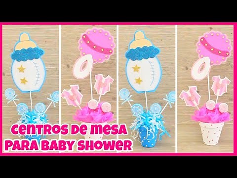 CENTRO DE MESA PARA BABY SHOWER || DIY
