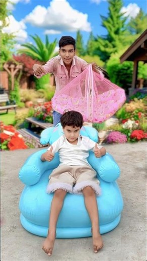 Suto Baby Sleeping Bed V/S New inflatable chair unboxing 🥰#shortsfeed