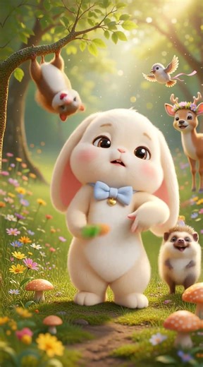 Cute Bunny Hopping Around | Adorable Rabbit Shorts