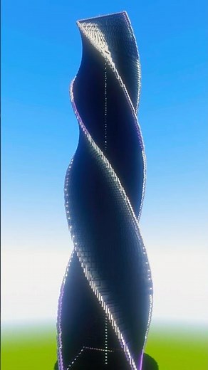 Minecraft: Futuristic Twisted Skyscraper #shorts