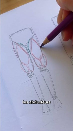 Dessiner les muscles des jambes ✨ #drawingtutorials #apprendreledessin