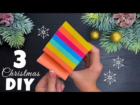 3 Christmas Craft Ideas! DIY Sticky Note ✨ Christmas decorations 2025