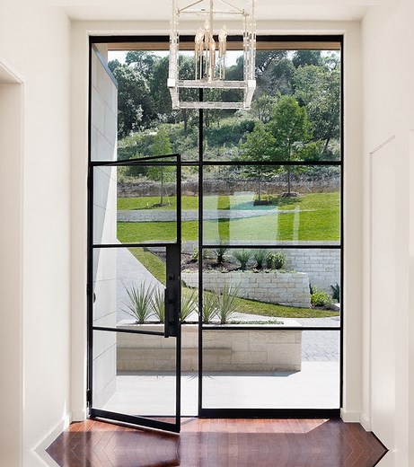Black Framed Steel Glass Doors