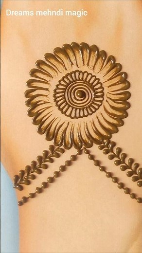 Easy and simple 1mint trick mehndi design| back hand mehndi design #dreamsmehndimagic