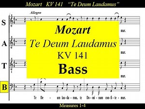 Mozart - KV141 - Te Deum - Bass