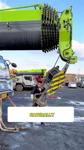 Workers controlling tons of steel using pure physics 🤯 Pendulum power in action