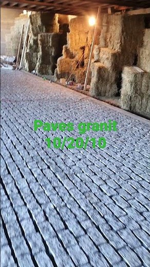 Pose de pavés granit 10/20/10 toute faces éclatée