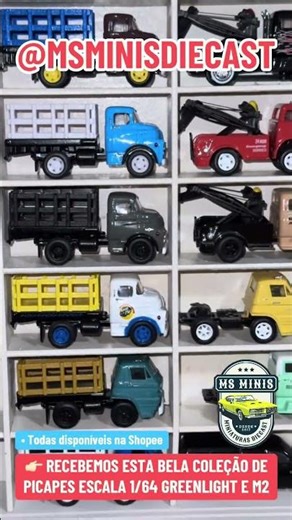 RECEBEMOS ESTA BELA COLEÇÃO DE PICAPES ESCALA 1/64 GREENLIGHT E M2