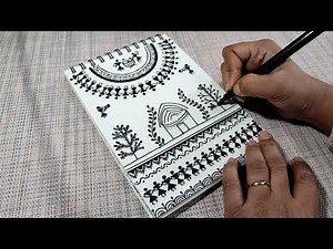 Step by step Warli Art for Beginners | Mandala Warli Art | Tribal Art Drawing Tutorial